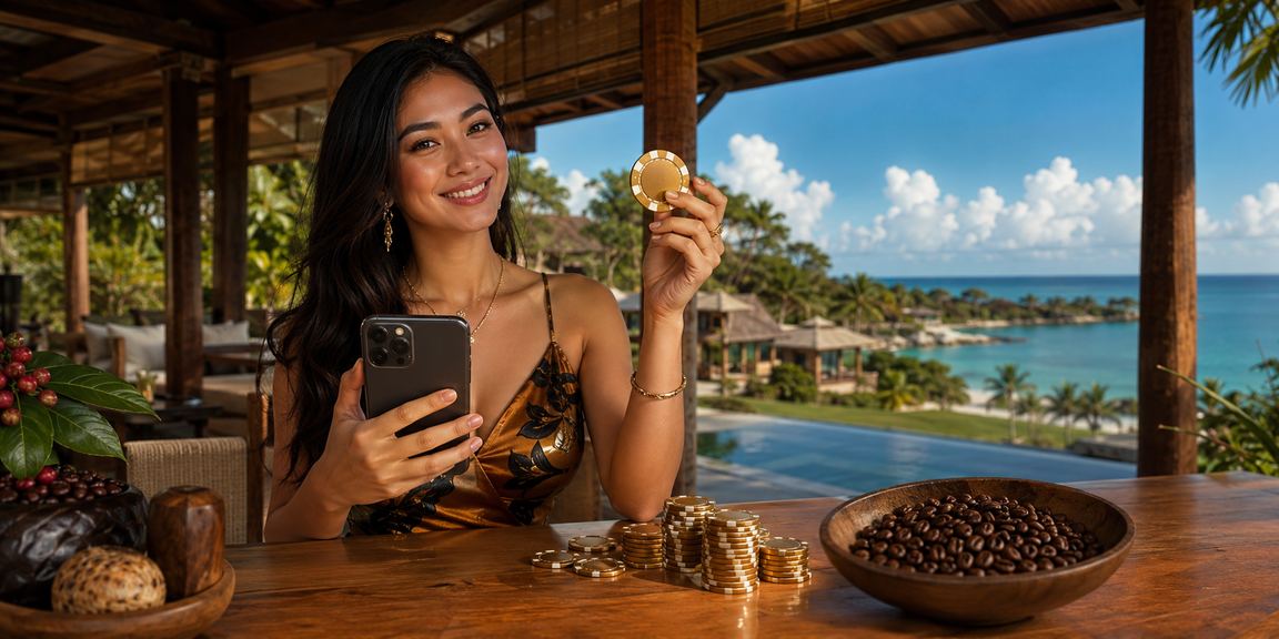 Pemain kasino mobile sedang login menggunakan perangkat smartphone